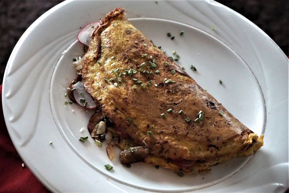 Omelette mit Champignons