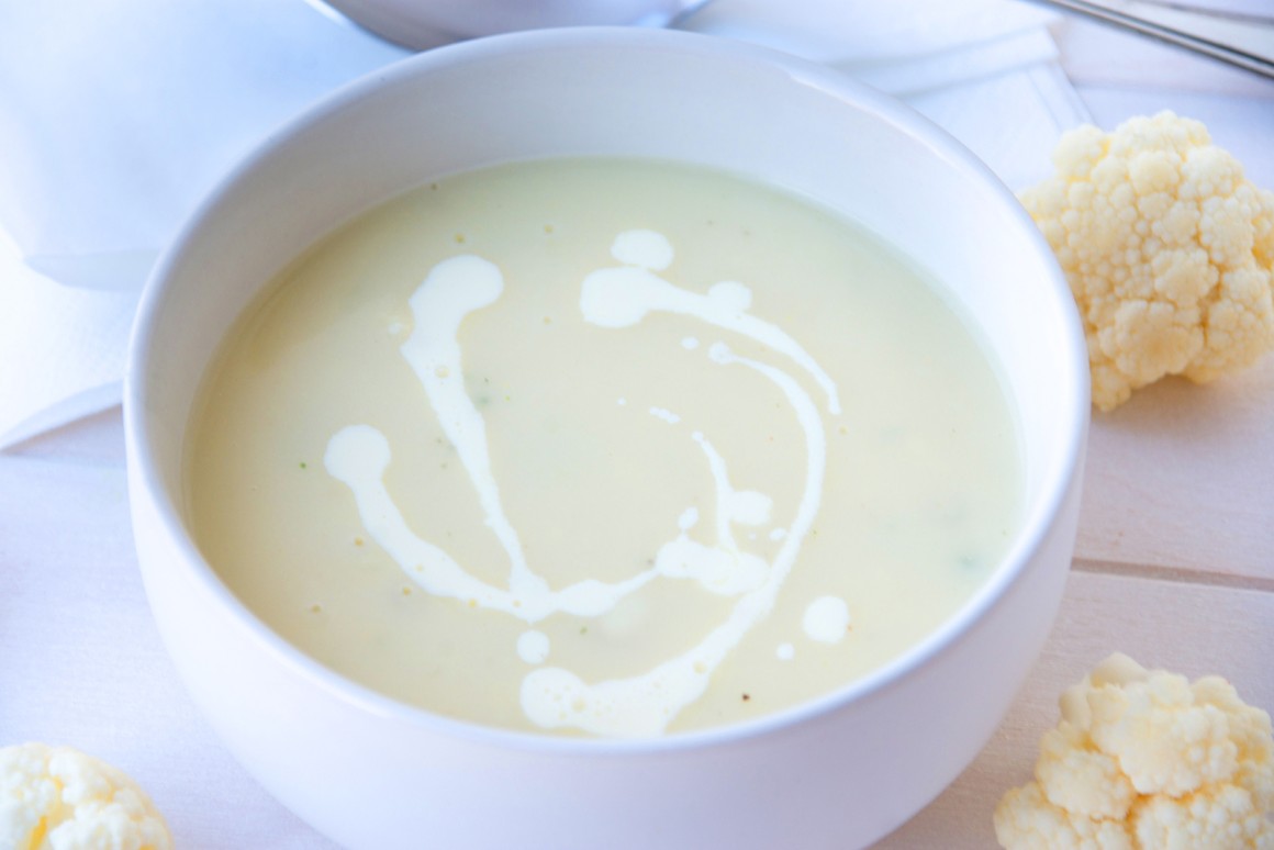 Blumenkohlcremesuppe mit Kartoffeln