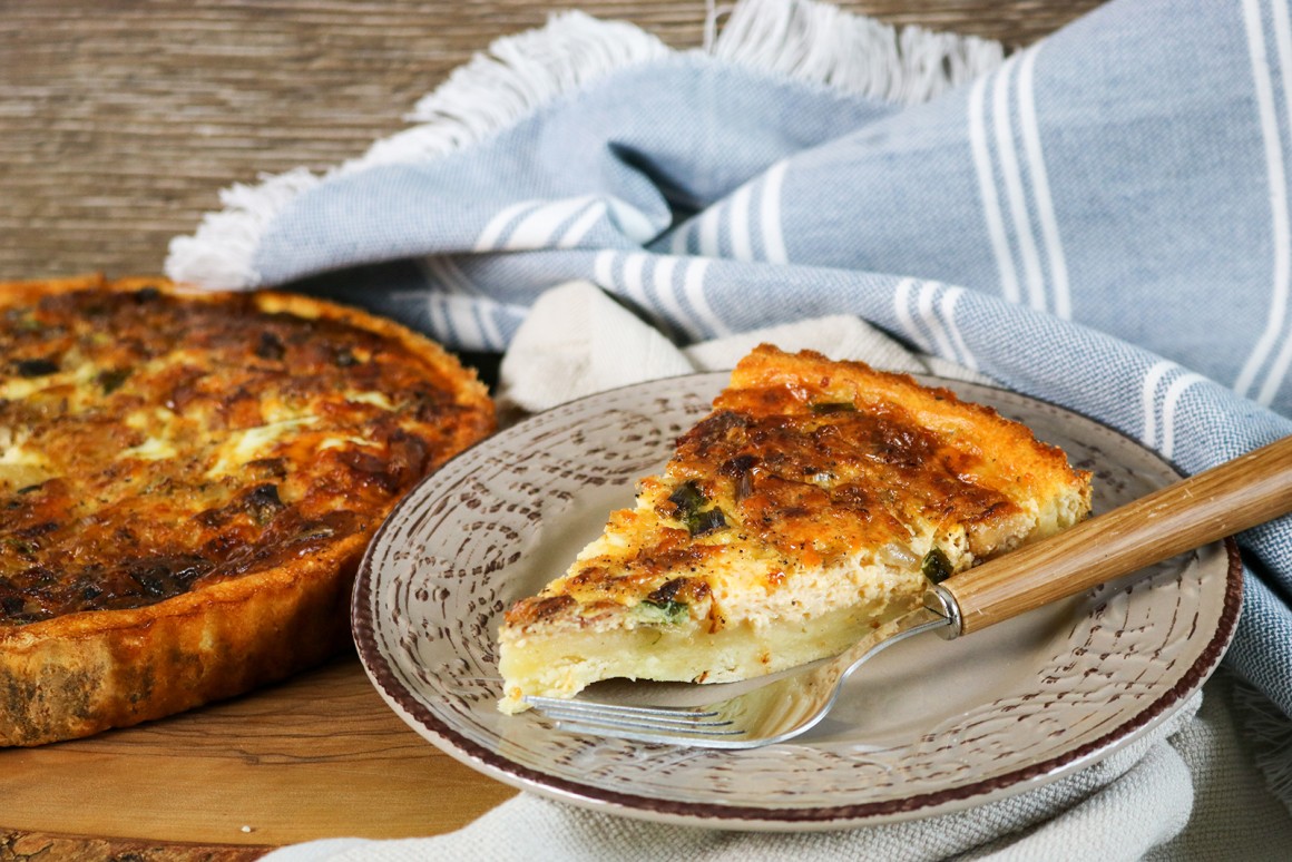 Speckkuchen mit Porree