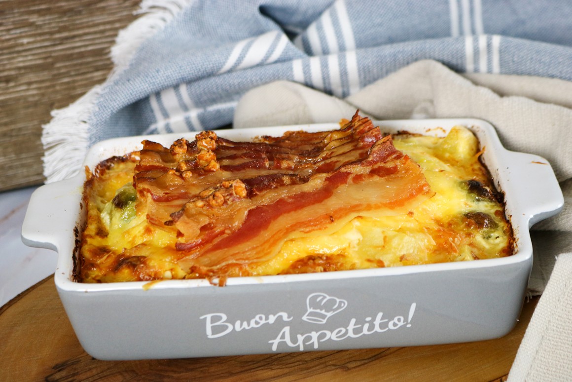 Kartoffel-Rosenkohl-Auflauf