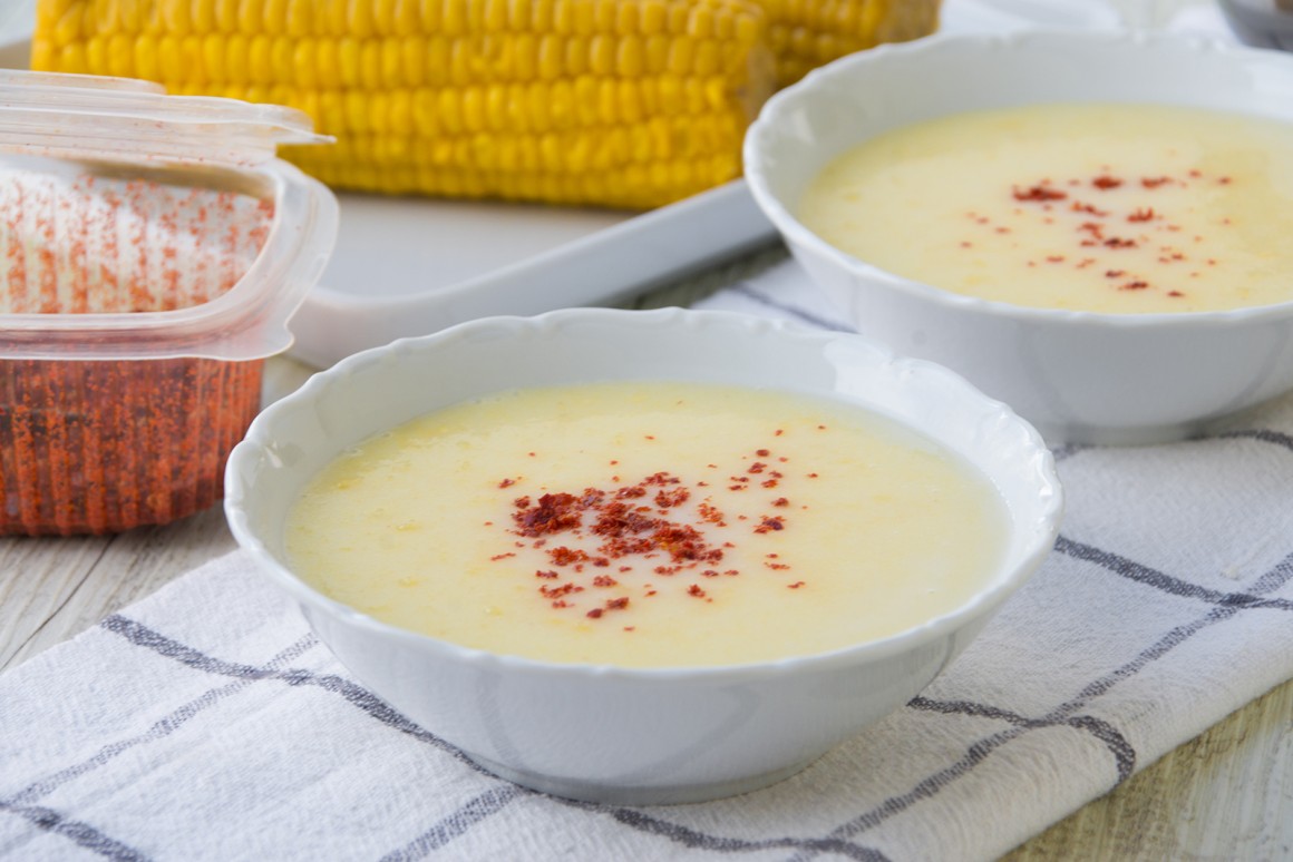 Maiscremesuppe mit Kartoffeln