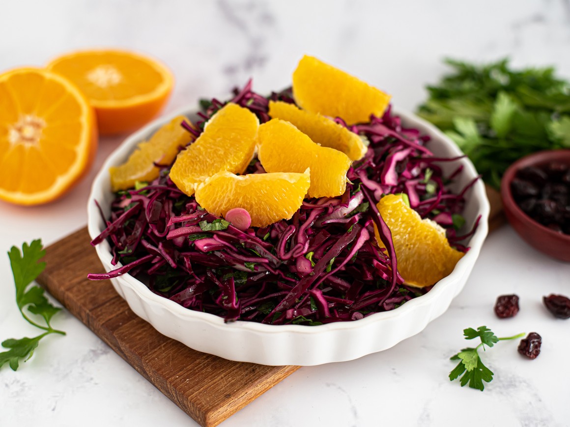 Rotkohlsalat mit Orangen