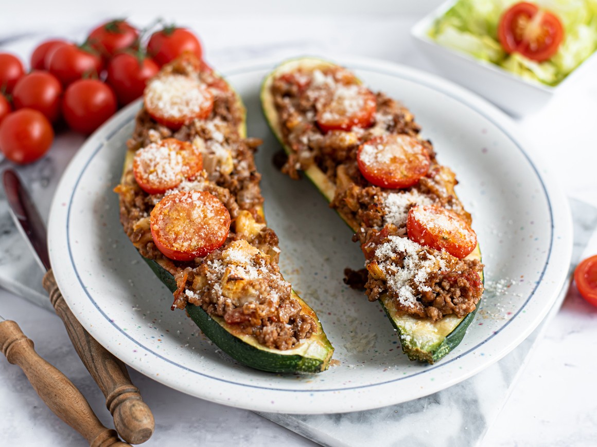 Gefüllte Zucchini mit Hackfleisch