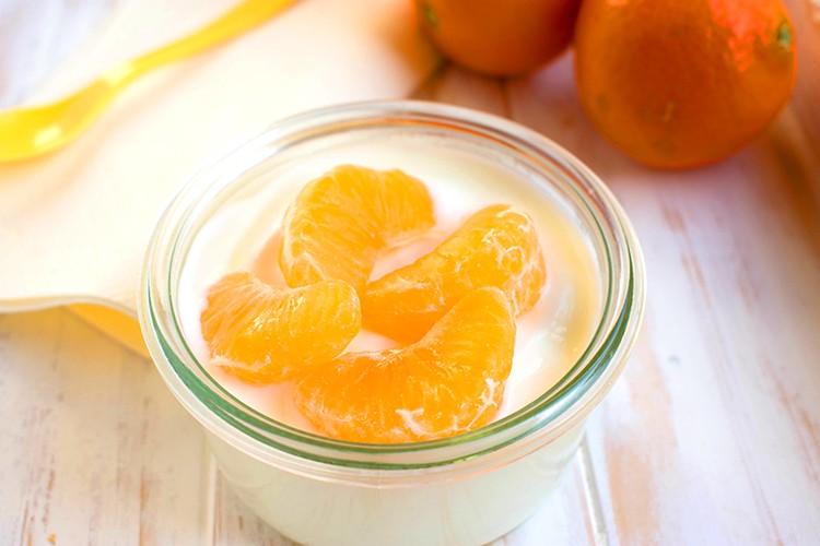 Cremiger Quark mit Mandarinen