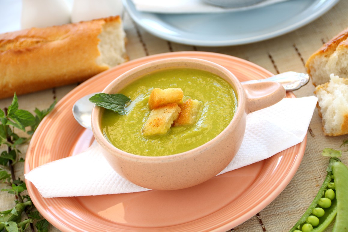 Vegane Erbsensuppe