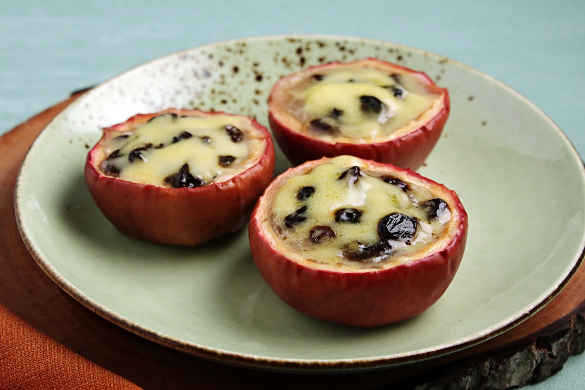 Bratapfelauflauf mit Marzipan