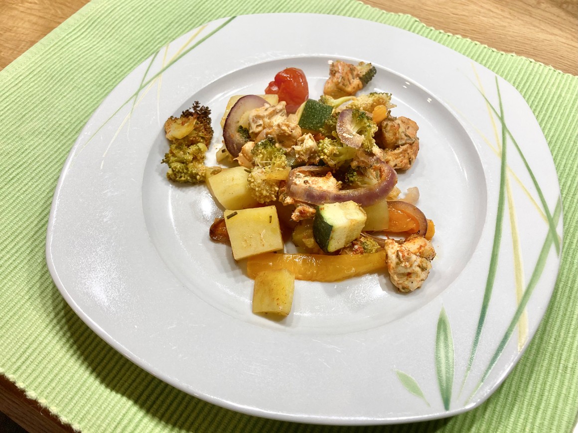 Ofengemüse mit Hähnchen