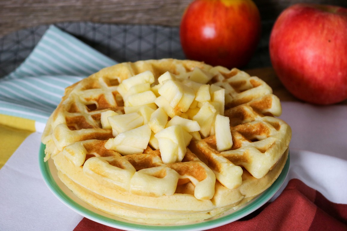 Käse-Kuchen-Waffeln