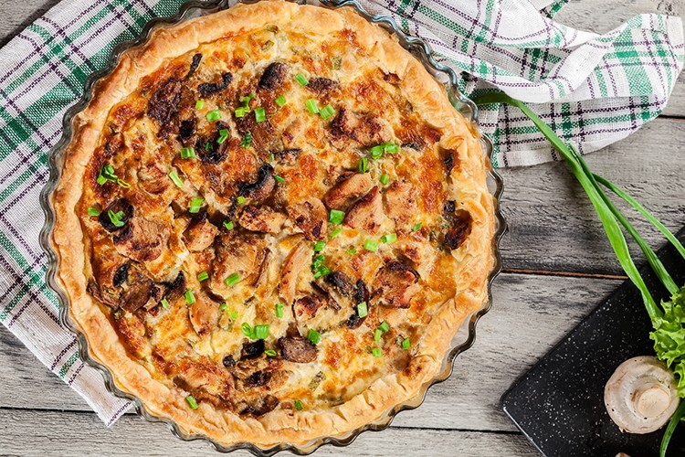 Vegane Pilz Quiche