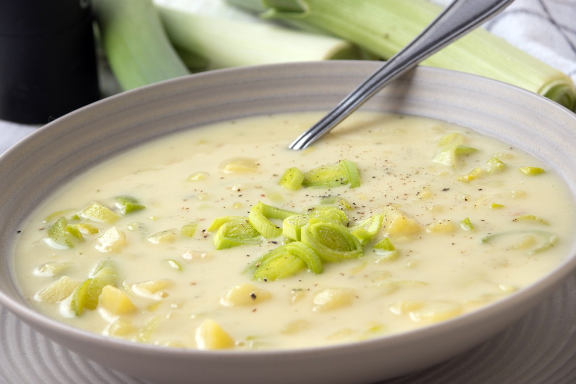 Porree-Käsesuppe