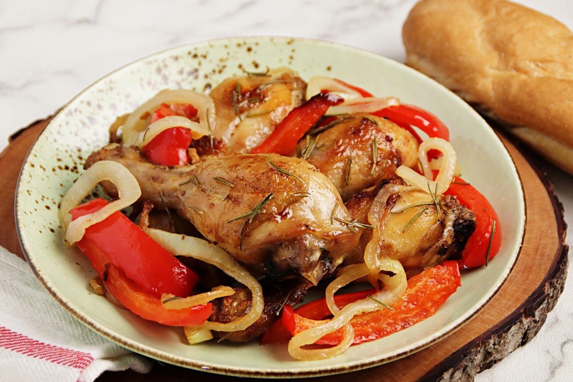 Ofenhuhn mit Paprika - Rezept