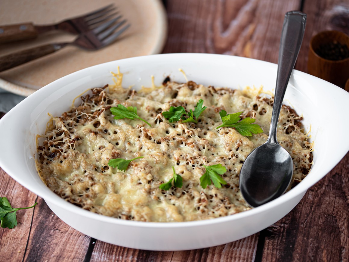 Rosenkohlauflauf mit Hackfleisch