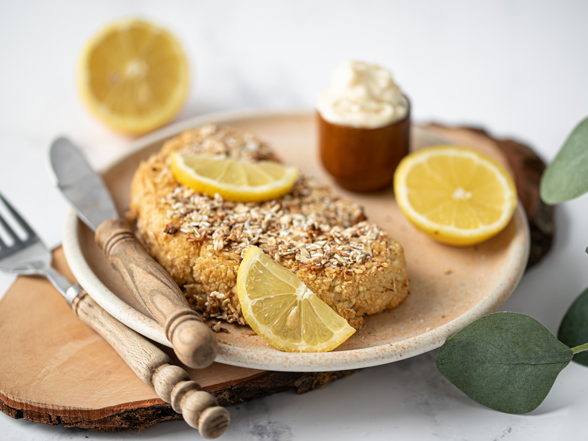 Gebackenes Blumenkohlschnitzel