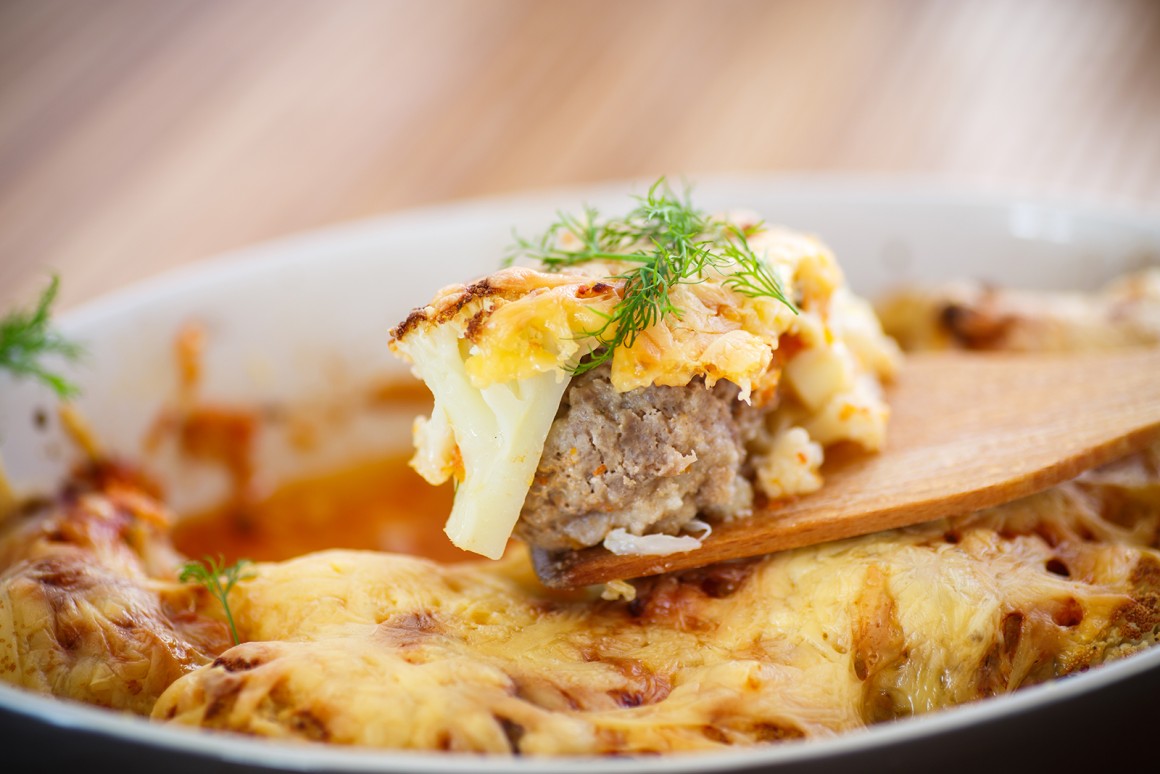 Blumenkohlauflauf mit Hackfleisch - Rezept