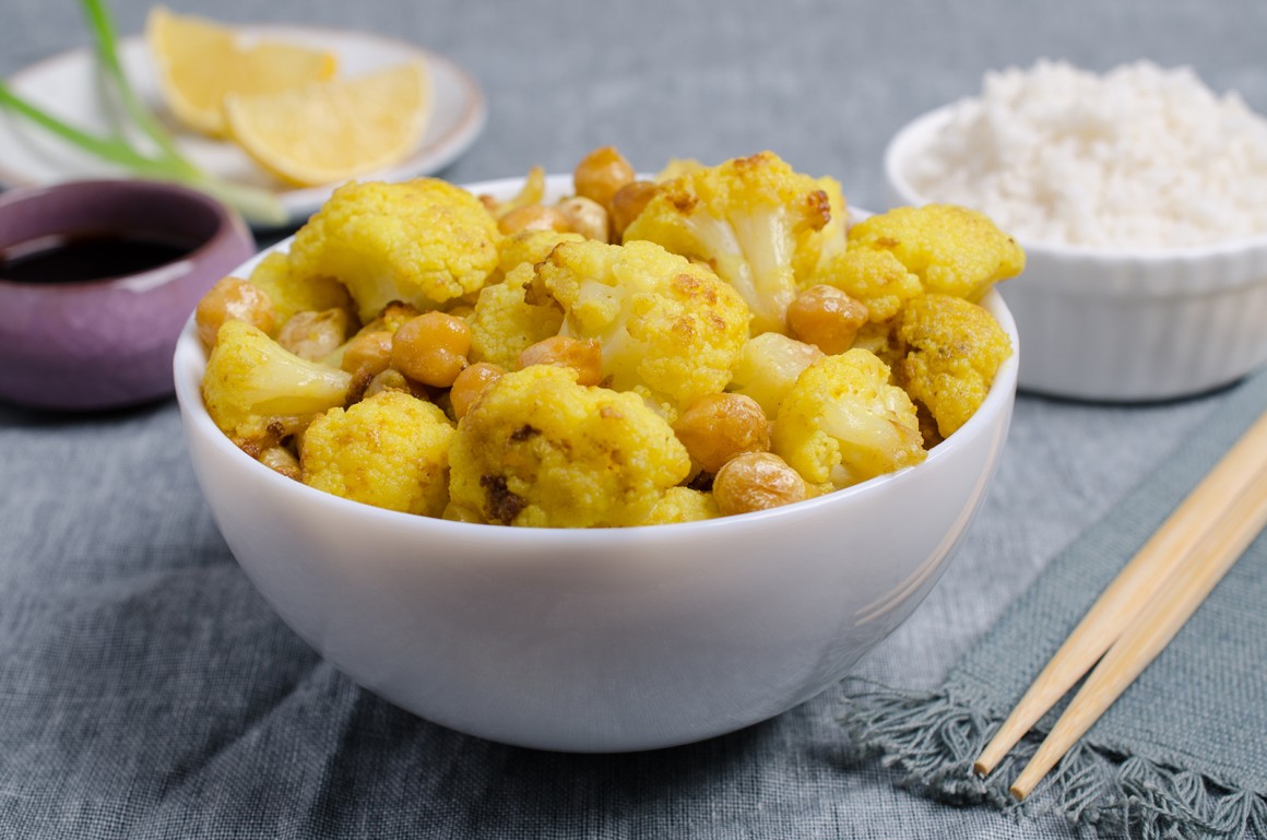 Indisches Kichererbsen-Blumenkohl-Curry