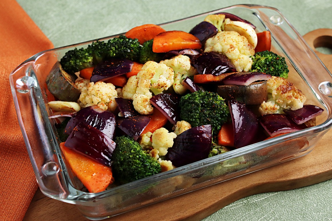Veganes Miso-Ofengemüse