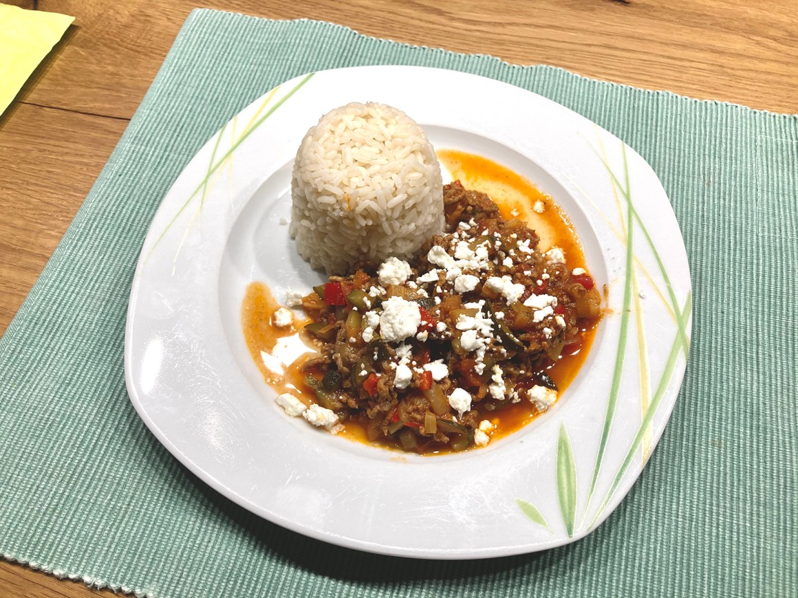 Zucchini-Hack-Pfanne
