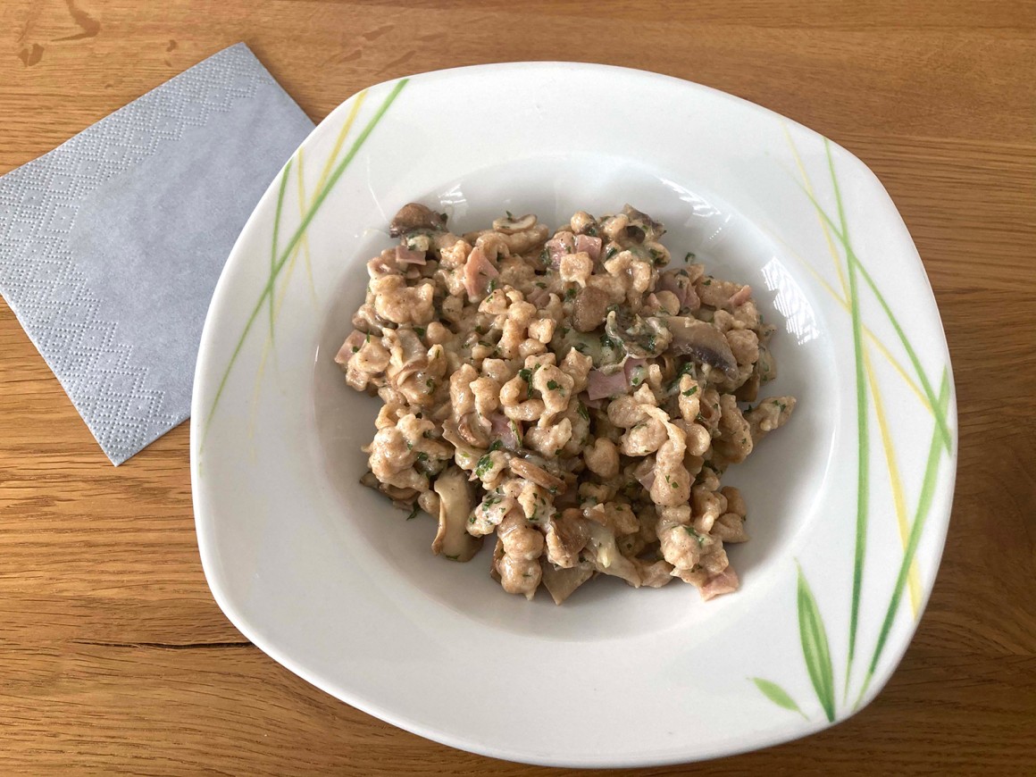 Käsespätzle ohne Zwiebeln