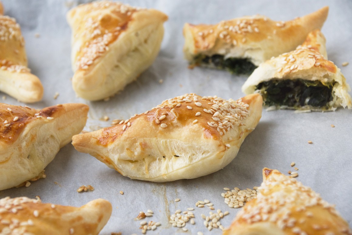 Blätterteig mit Spinat und Feta