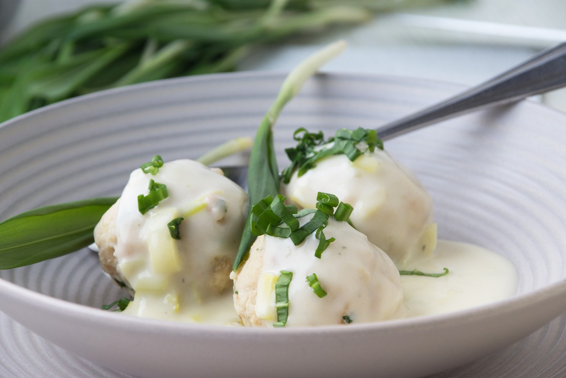 Vegane Bärlauchklöße