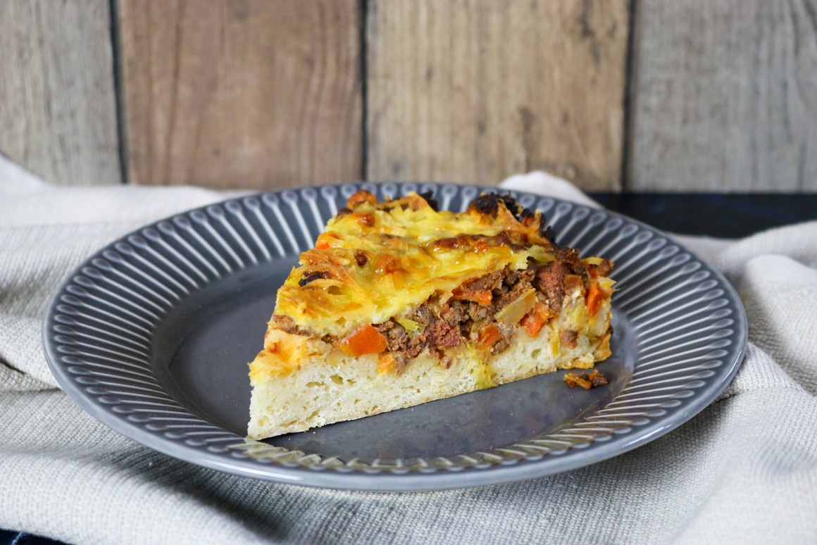 Lauchtorte mit Hackfleisch