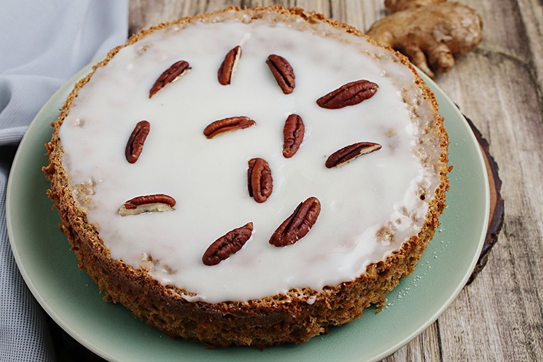 Pekannuss-Kuchen mit Ingwer
