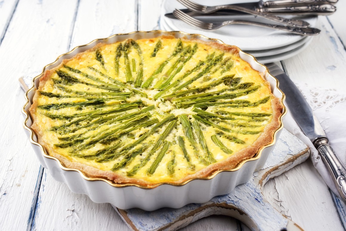 Quiche mit grünem Spargel - Rezept