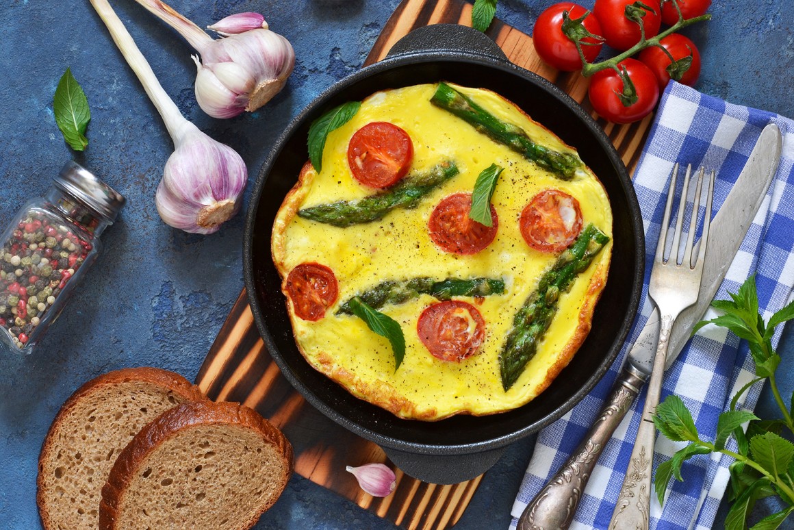 Spargel-Tomaten-Omelette