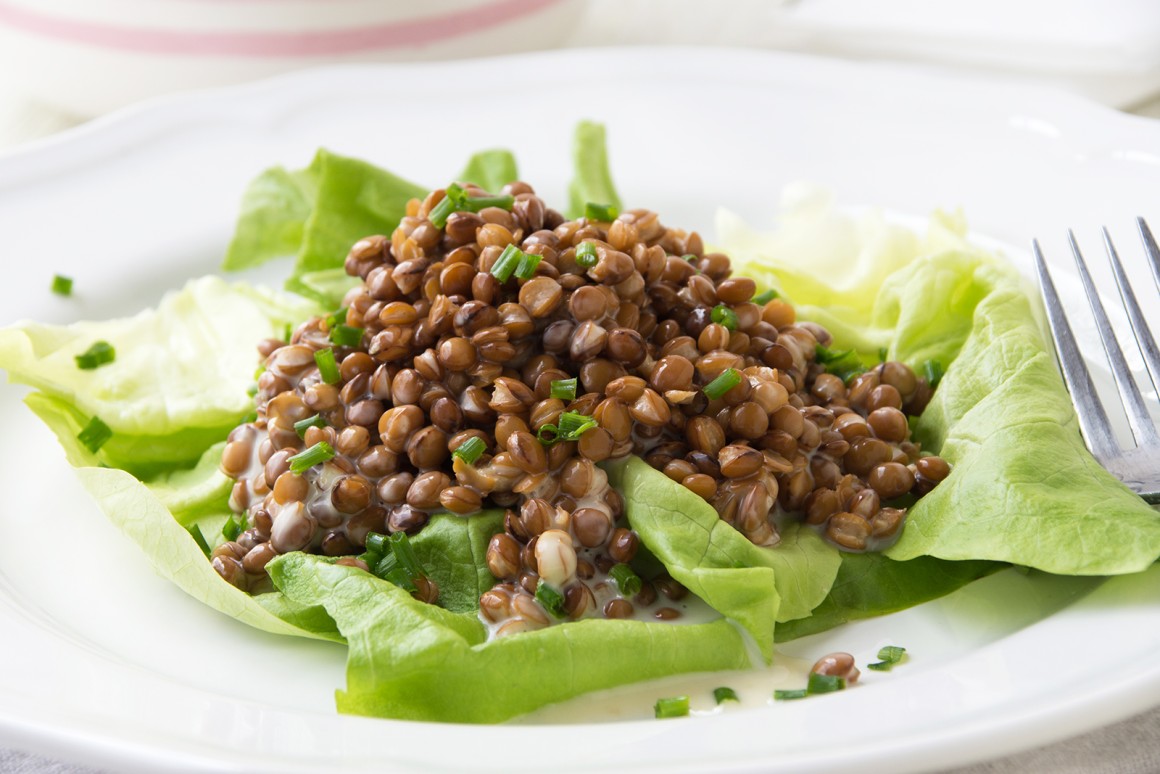 Linsensalat mit Apfel