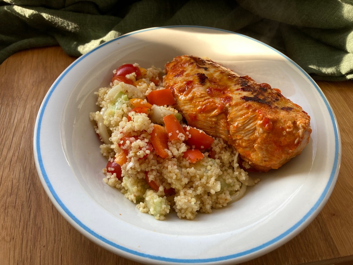 Würziges Hähnchen an Couscous