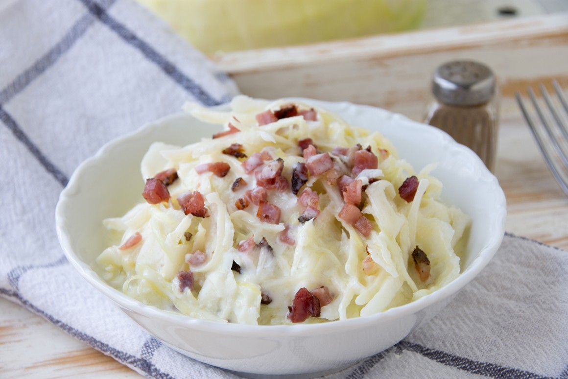 Coleslaw mit Speck