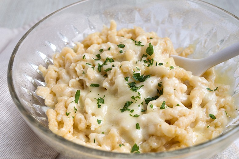 Käseknöpfle mit saurem Käse