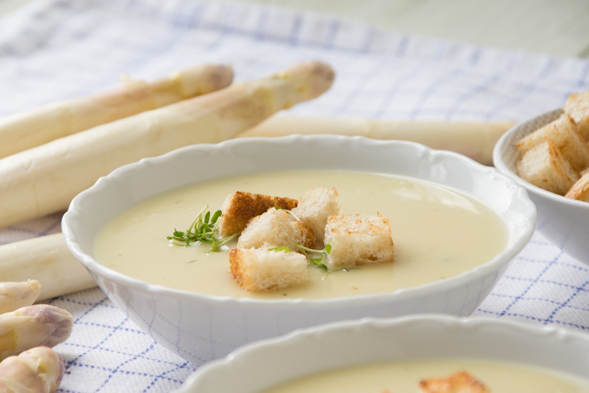 Spargelsuppe ohne Sahne - Rezept