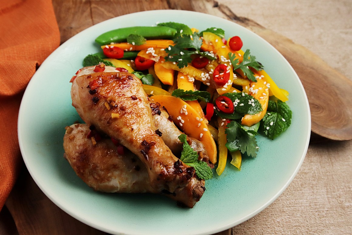 Scharfer Thai-Chicken-Salat