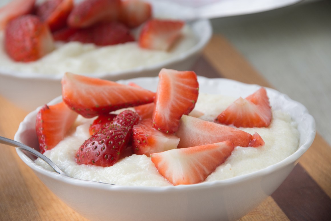 Grießbrei mit Erdbeeren - Rezept