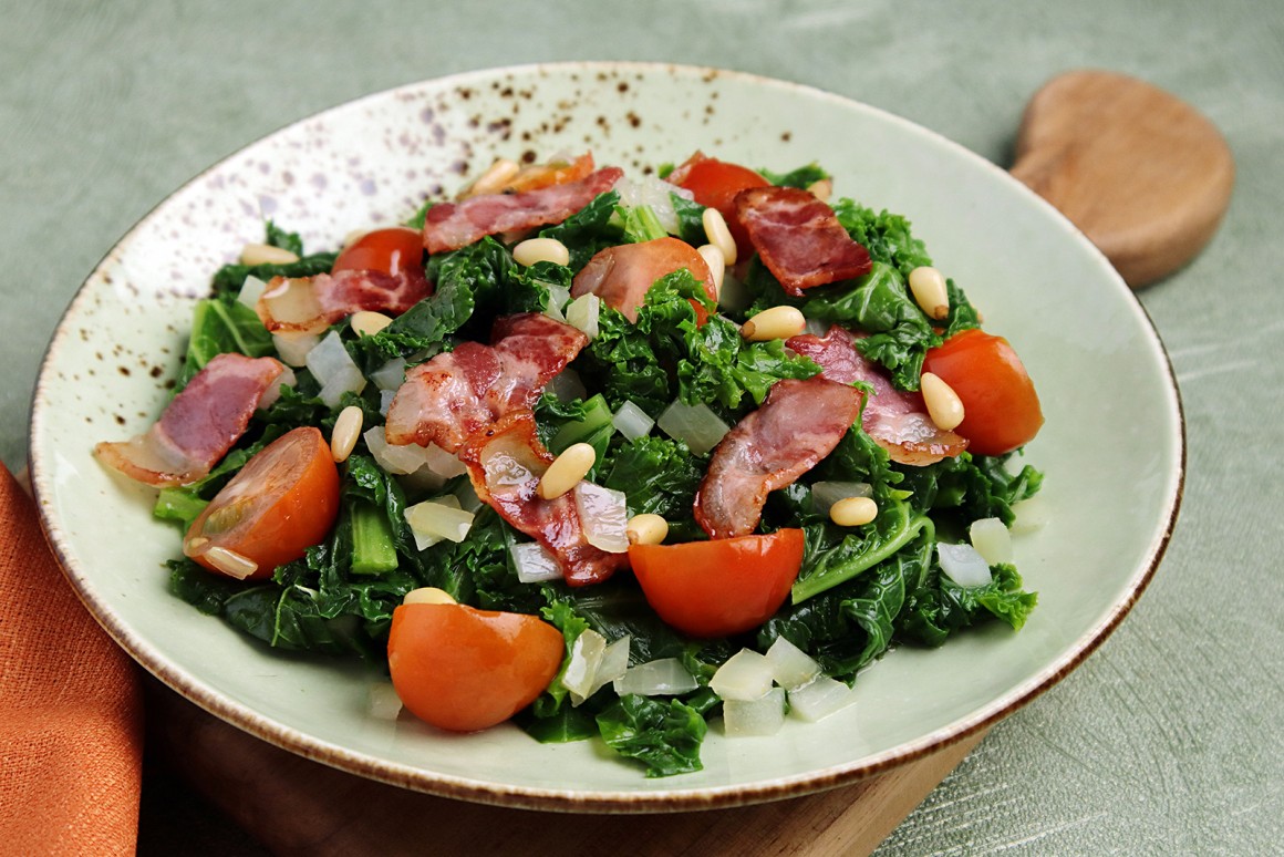 Warmer Grünkohlsalat