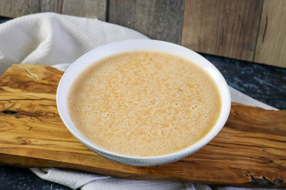 Süßkartoffelsuppe mit Erdnuss und Zitrone - Rezept