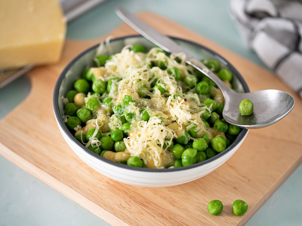Erbsen mit Käse
