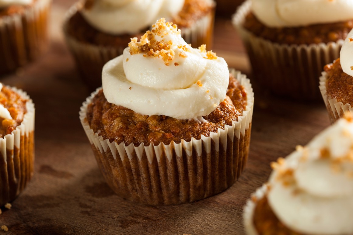 Carrot Cupcakes mit Frischkäsetopping
