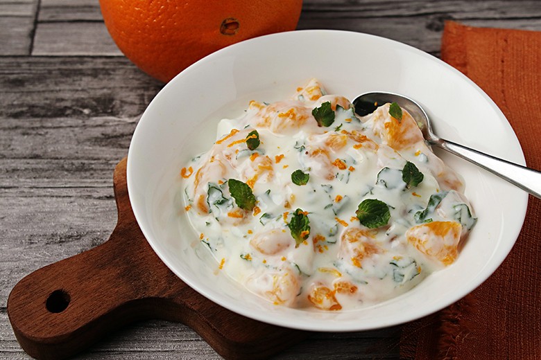 Orangen-Minze-Joghurt
