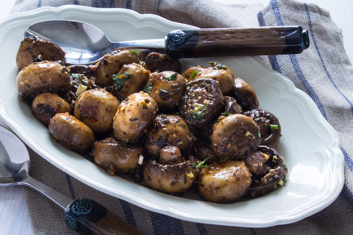 Karamellisierte Champignons