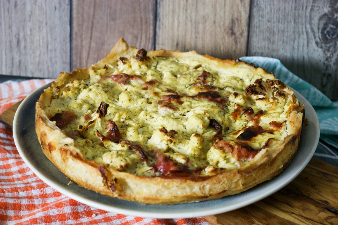 Lachs-Blumenkohl-Quiche