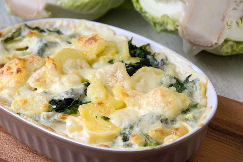 Kartoffel-Wirsing-Gratin
