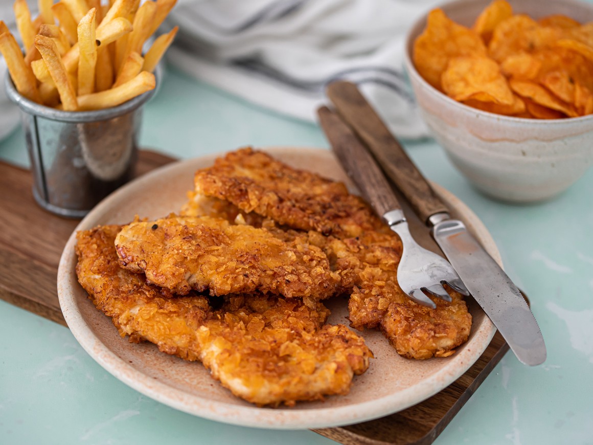 Chips-Schnitzel