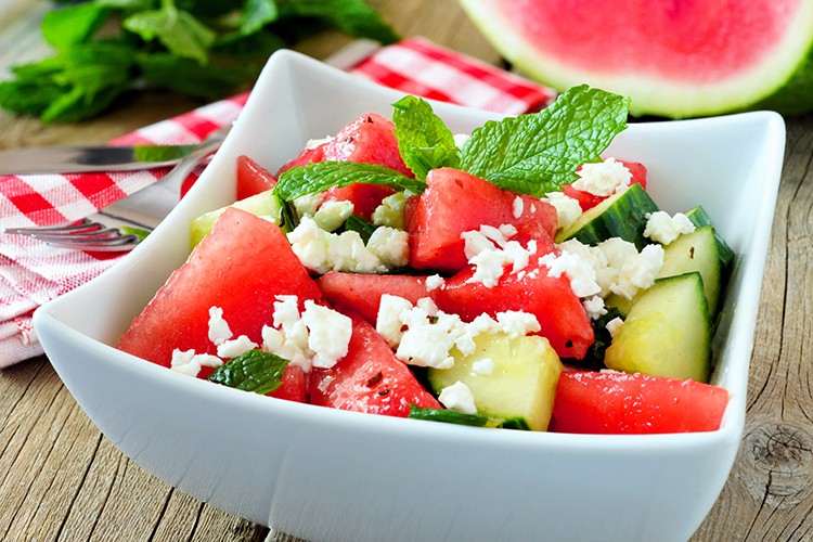 Wassermelonen Salat mit Feta