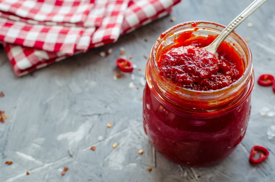 Süß-scharfe Chilikonfitüre - Rezept