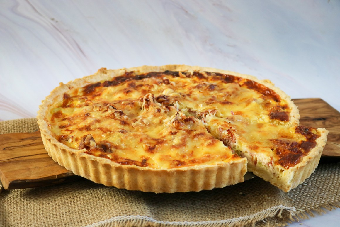 Saftige Lauchquiche mit Käse