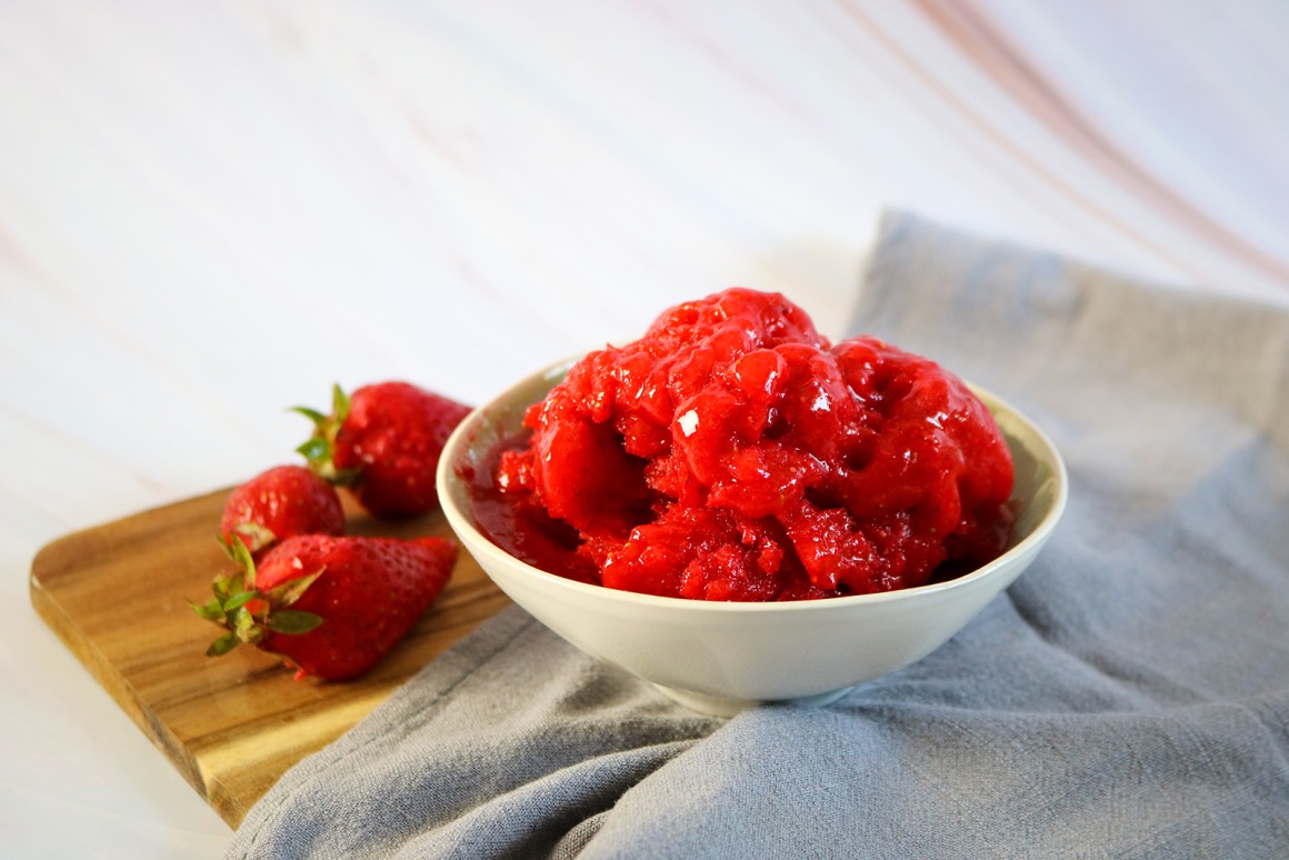 Granita aus Erdbeeren