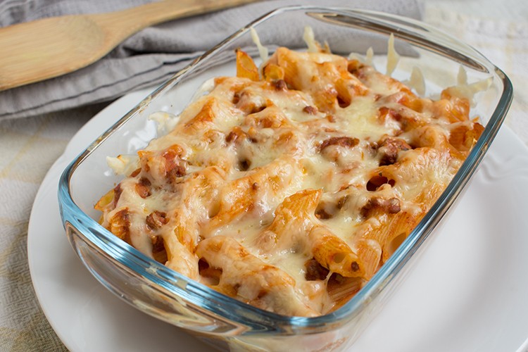 Penne-Hack-Auflauf
