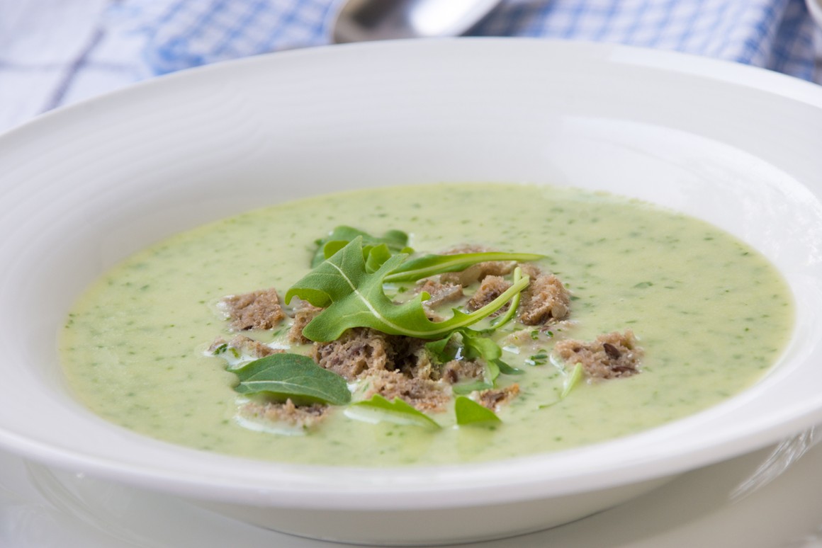 Rucolasuppe mit Kartoffeln